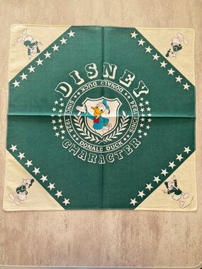 Disney Donald Duck Green and Cream Bandana Scarf
